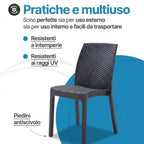 Tavolo e sedie da giardino in plastica – Set Cuba