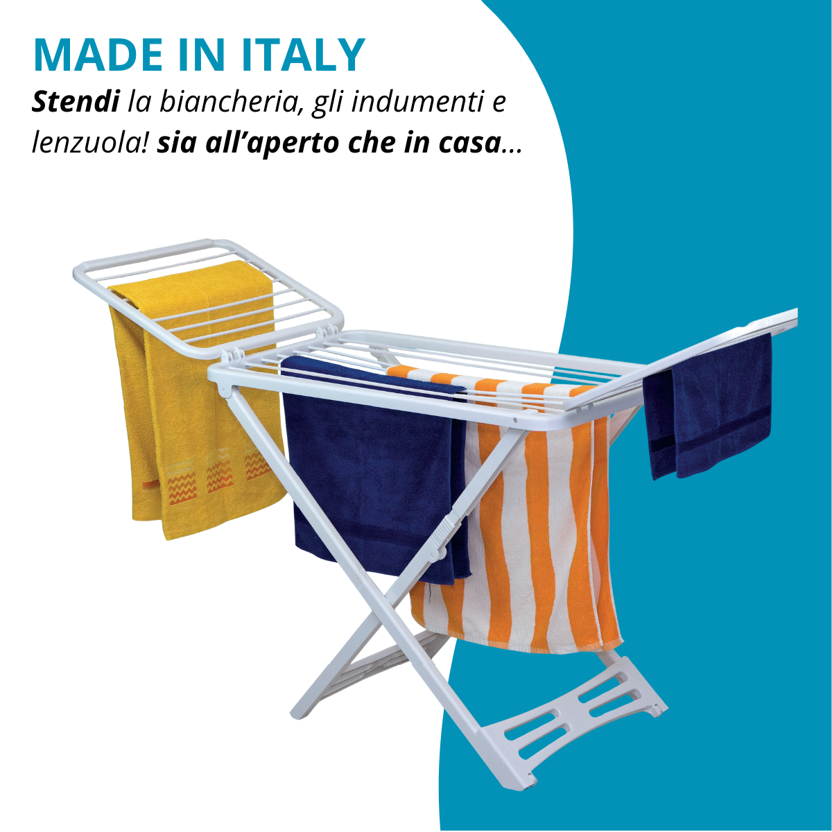 Stendibiancheria in plastica resistente Pegaso