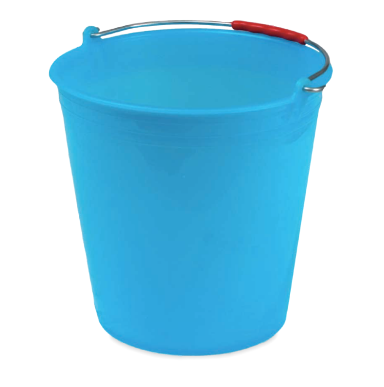 Secchio in plastica con manico in ferro 6lt 9lt 12lt 15lt 18lt