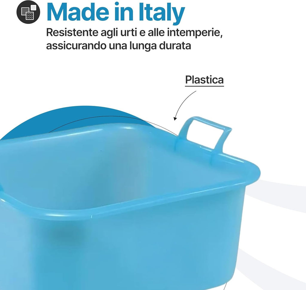 Bacinella bucato in plastica rigida Quadrata
