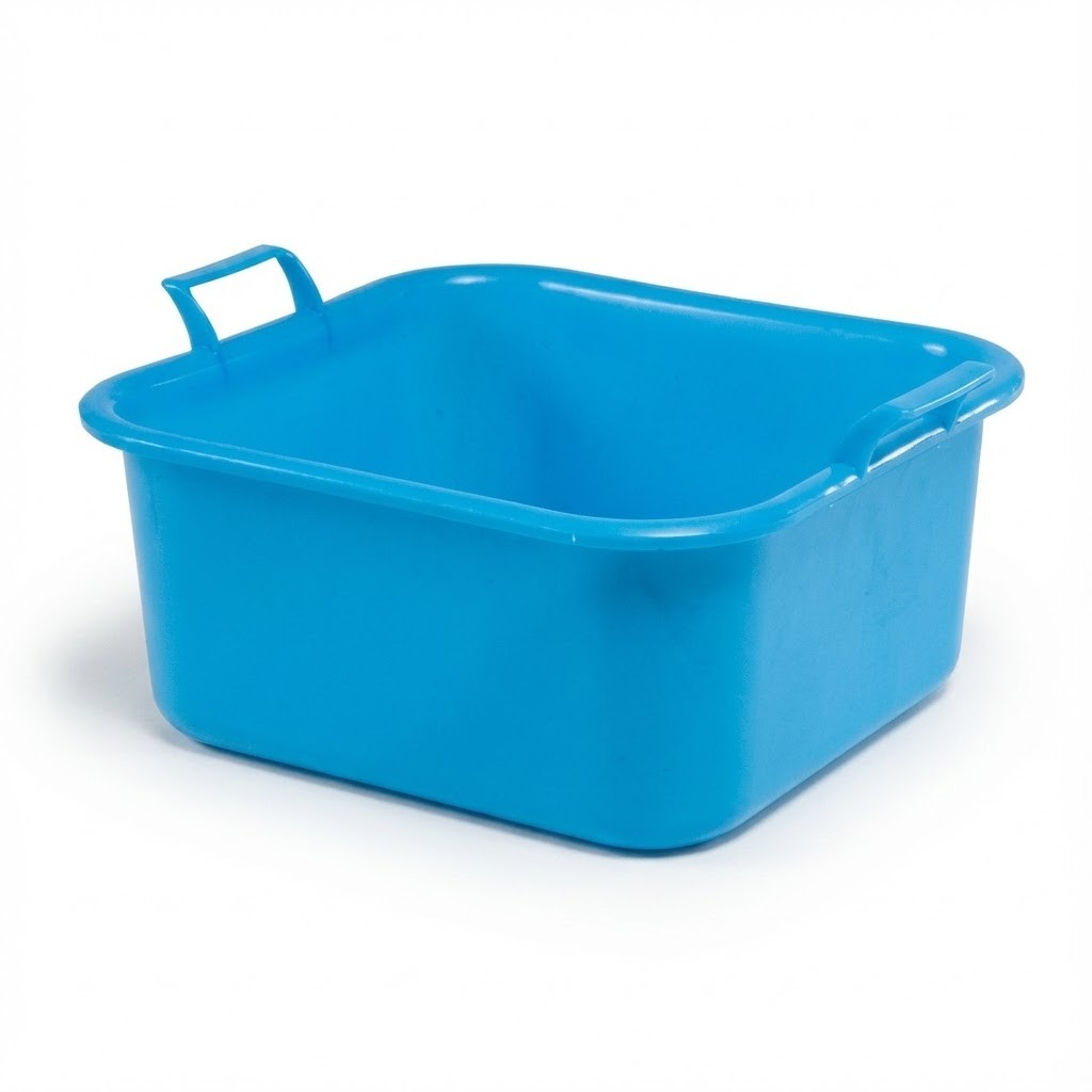Bacinella bucato in plastica rigida Quadrata