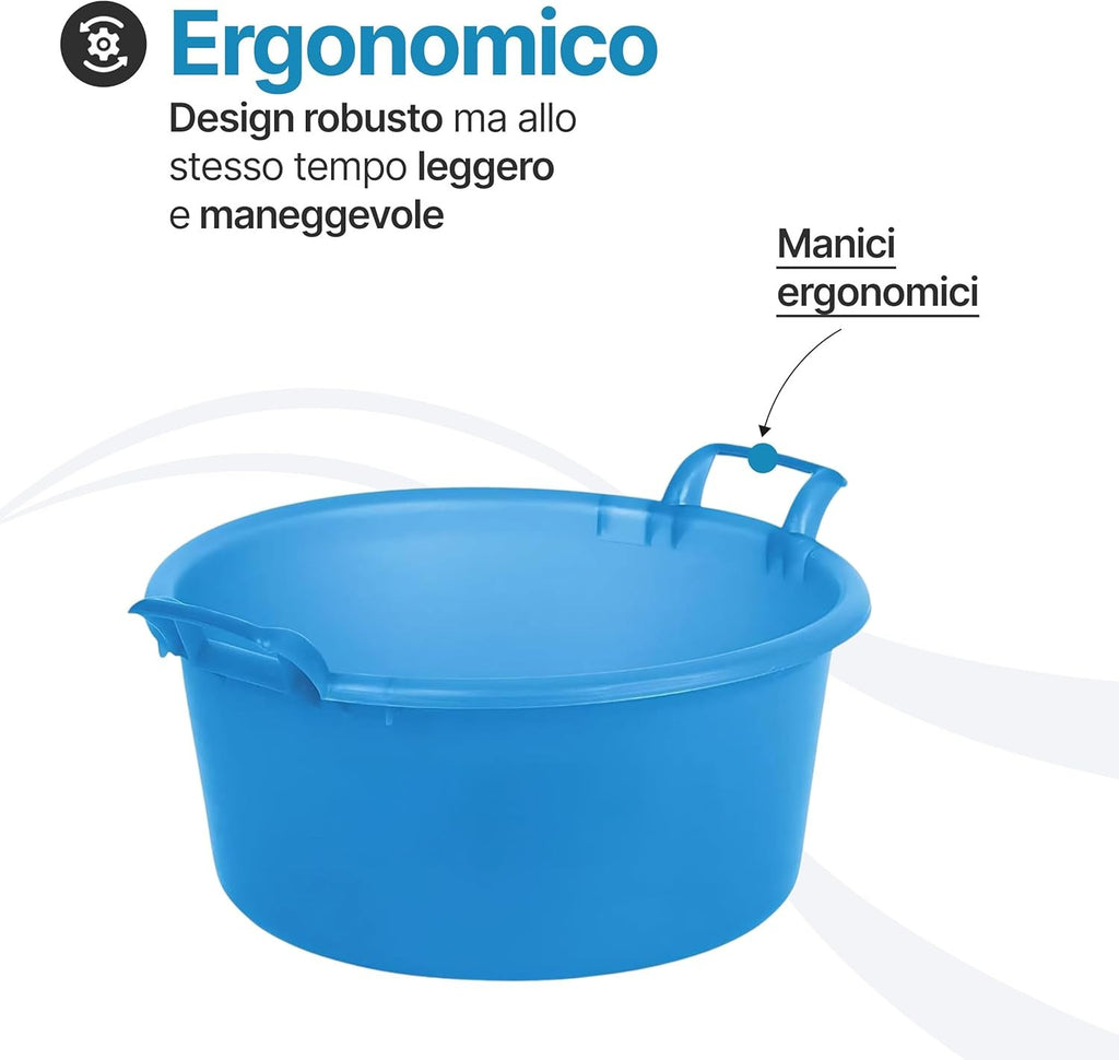Bacinella bucato in plastica Rotonda
