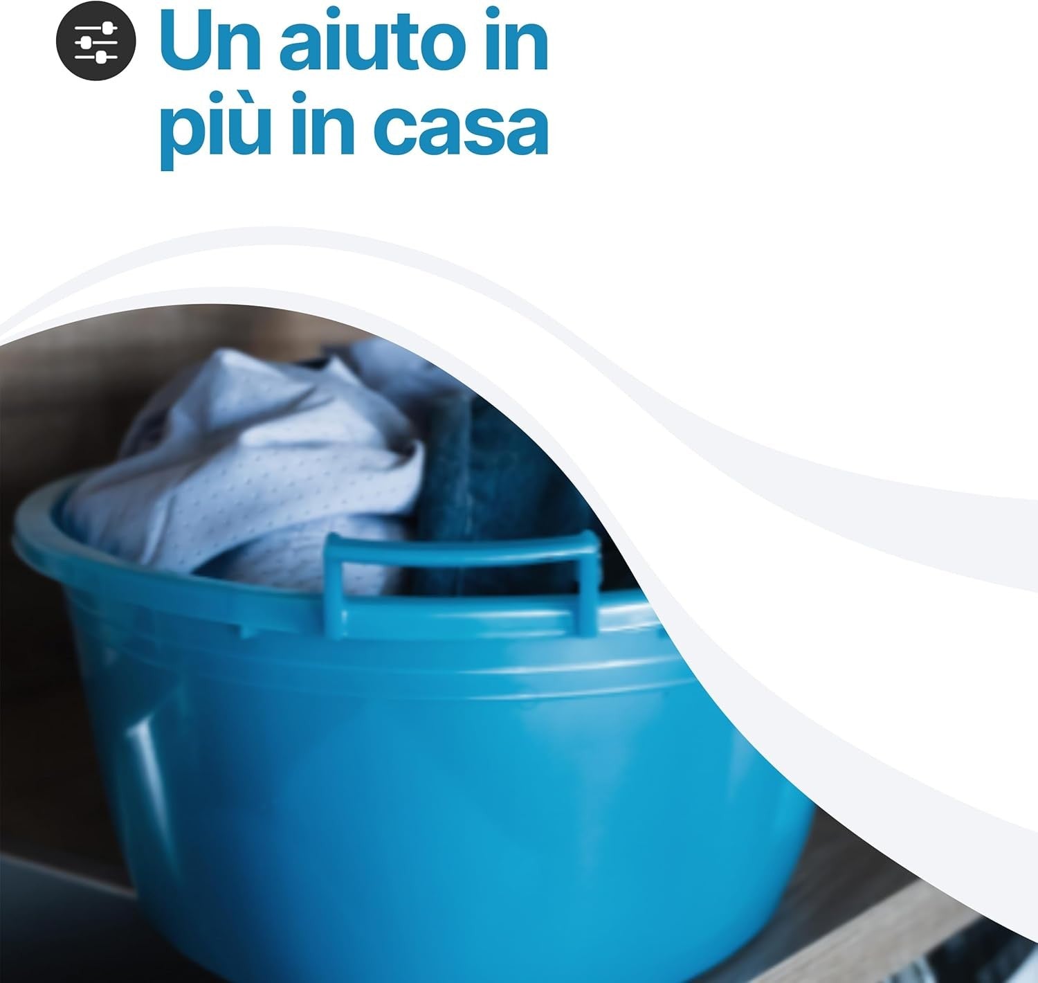 Bacinella bucato in plastica Rotonda