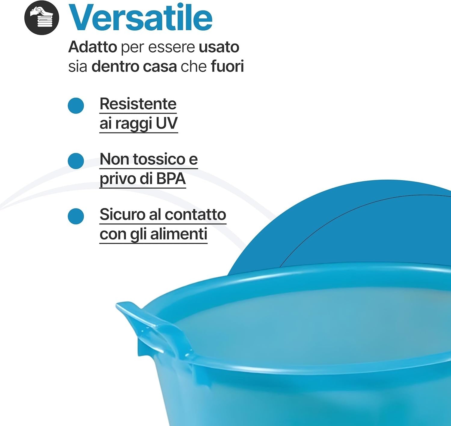 Bacinella bucato in plastica rigida Ovale