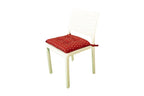 Cuscini copri sedie con i lacci, Set 4 pz imbottiti, cucina, giardino 40 x 40 x 3,5h cm, Tomaino