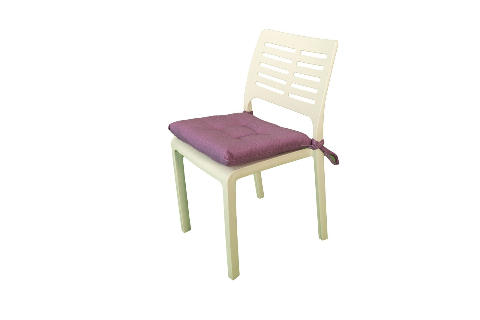 Cuscini copri sedie con i lacci, Set 4 pz imbottiti, cucina, giardino 40 x 40 x 3,5h cm, Tomaino