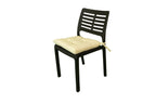 Cuscini copri sedie con i lacci, Set 4 pz imbottiti, cucina, giardino 40 x 40 x 3,5h cm, Tomaino
