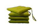 Cuscini copri sedie con i lacci, Set 4 pz imbottiti, cucina, giardino 40 x 40 x 3,5h cm, Tomaino