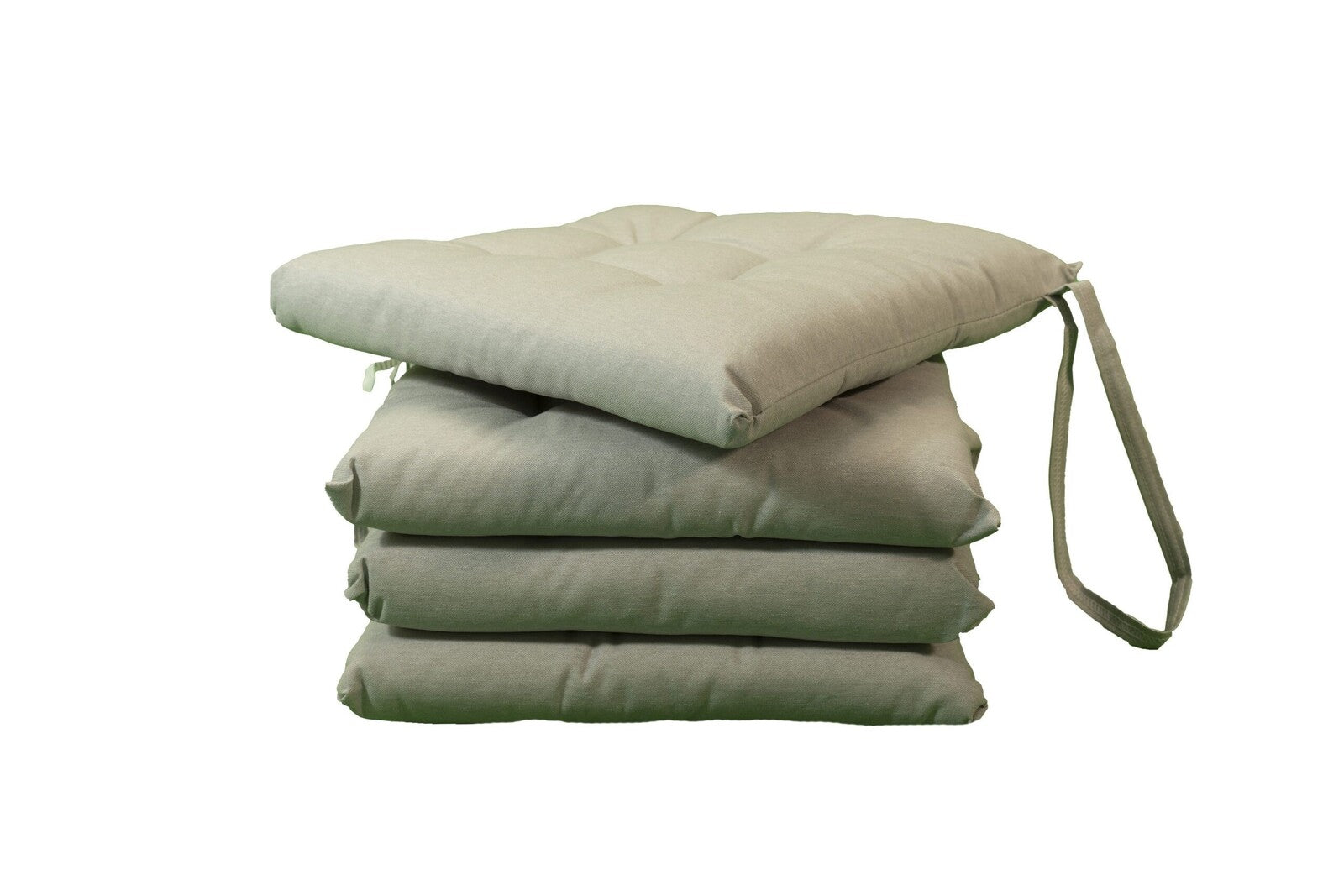Cuscini copri sedie con i lacci, Set 4 pz imbottiti, cucina, giardino 40 x 40 x 3,5h cm, Tomaino