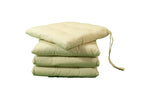 Cuscini copri sedie con i lacci, Set 4 pz imbottiti, cucina, giardino 40 x 40 x 3,5h cm, Tomaino