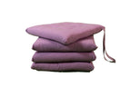 Cuscini copri sedie con i lacci, Set 4 pz imbottiti, cucina, giardino 40 x 40 x 3,5h cm, Tomaino