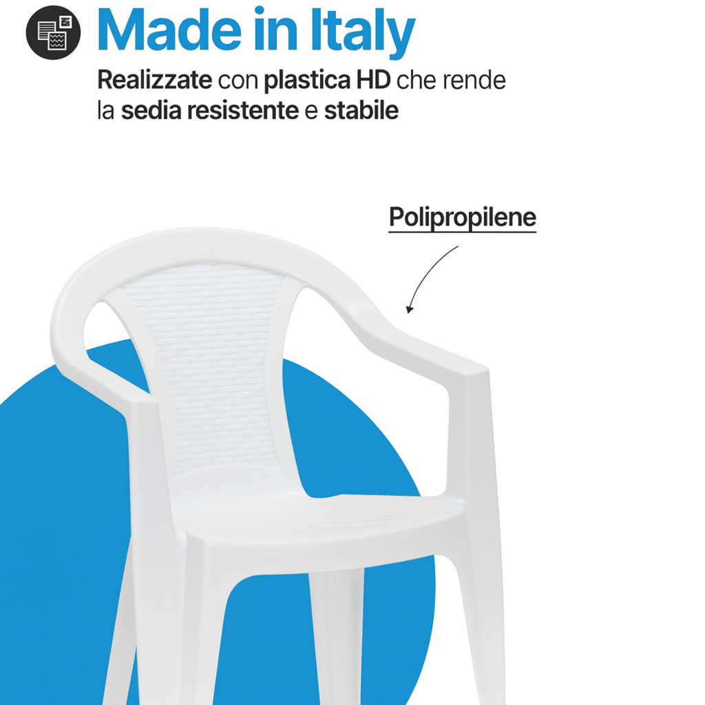 Sedia da giardino in plastica Atlanta