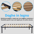 Rete letto singolo 80×190 ortopedico materasso