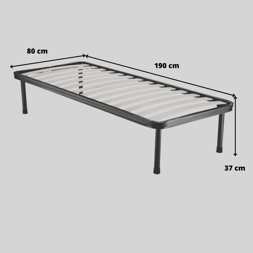 Rete letto singolo 80×190 ortopedico materasso