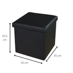 Pouf contenitore quadrato ecopelle
