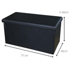 Pouf contenitore rettangolare ecopelle