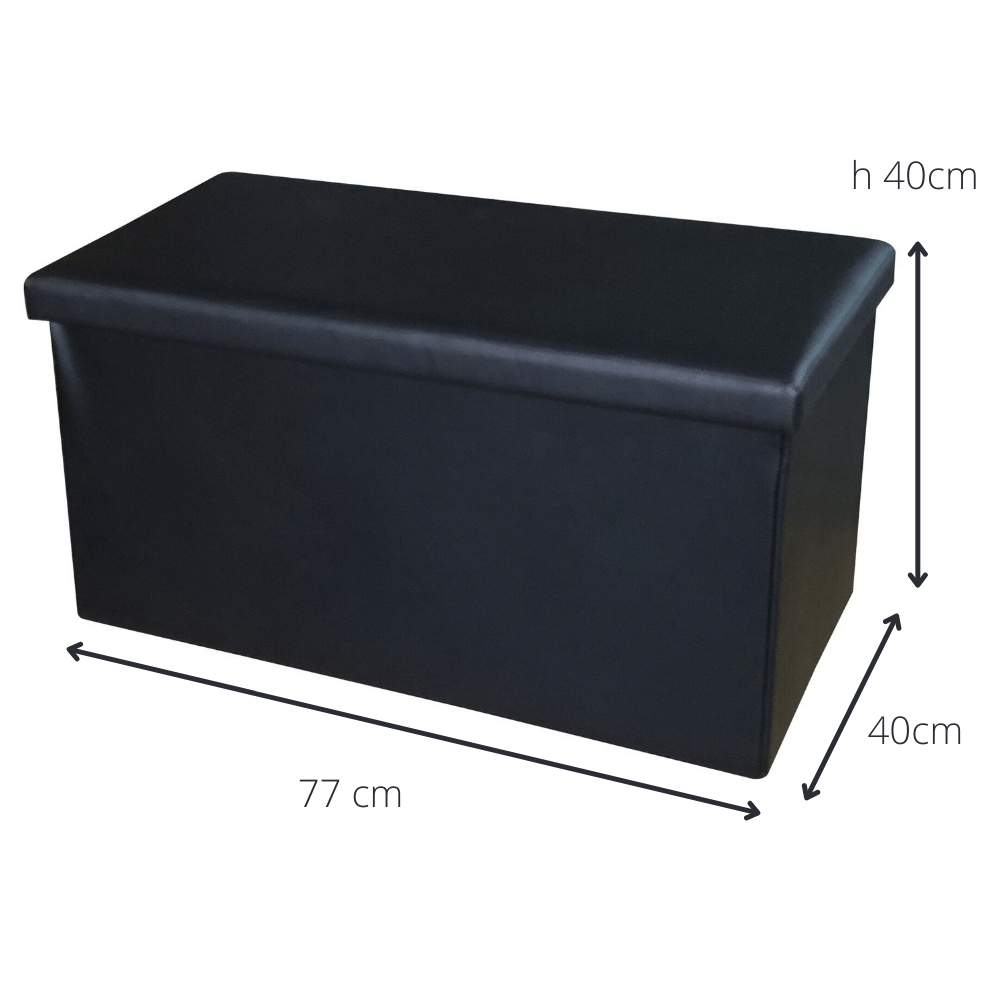 Pouf contenitore rettangolare ecopelle