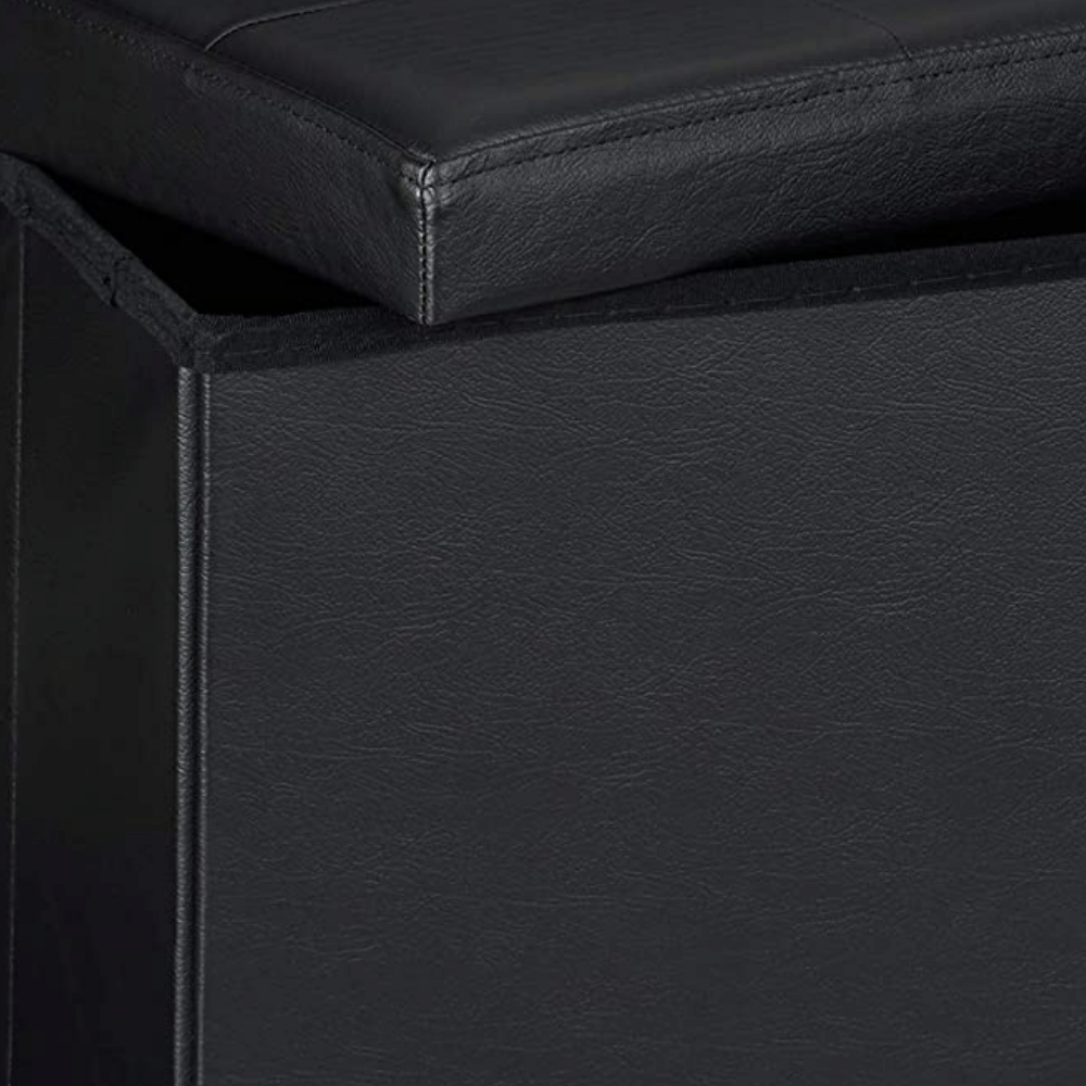 Pouf contenitore rettangolare ecopelle