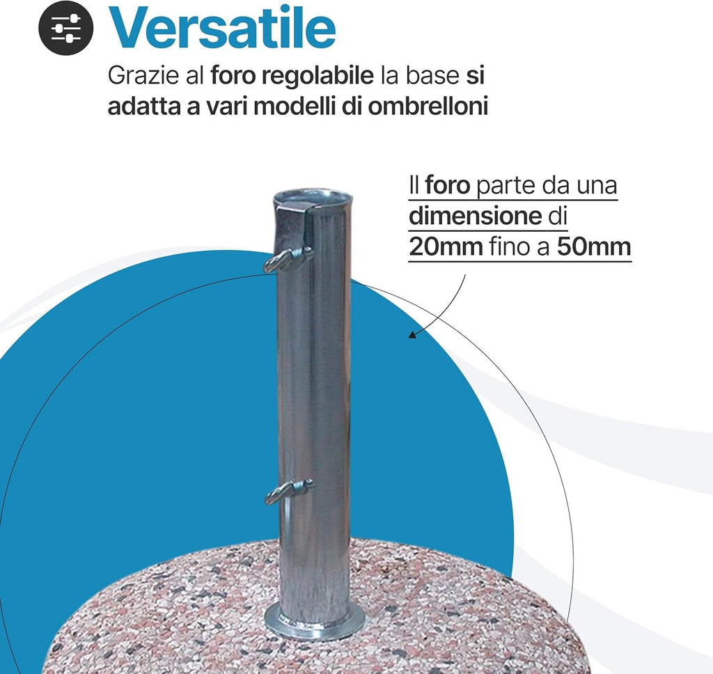 Base ombrellone 50kg  in cemento