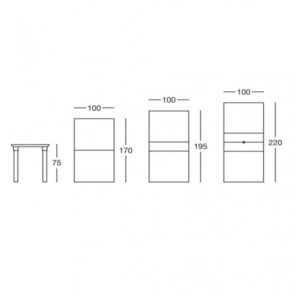 Tavolo da giardino allungabile per esterno, Per3 Scab Design