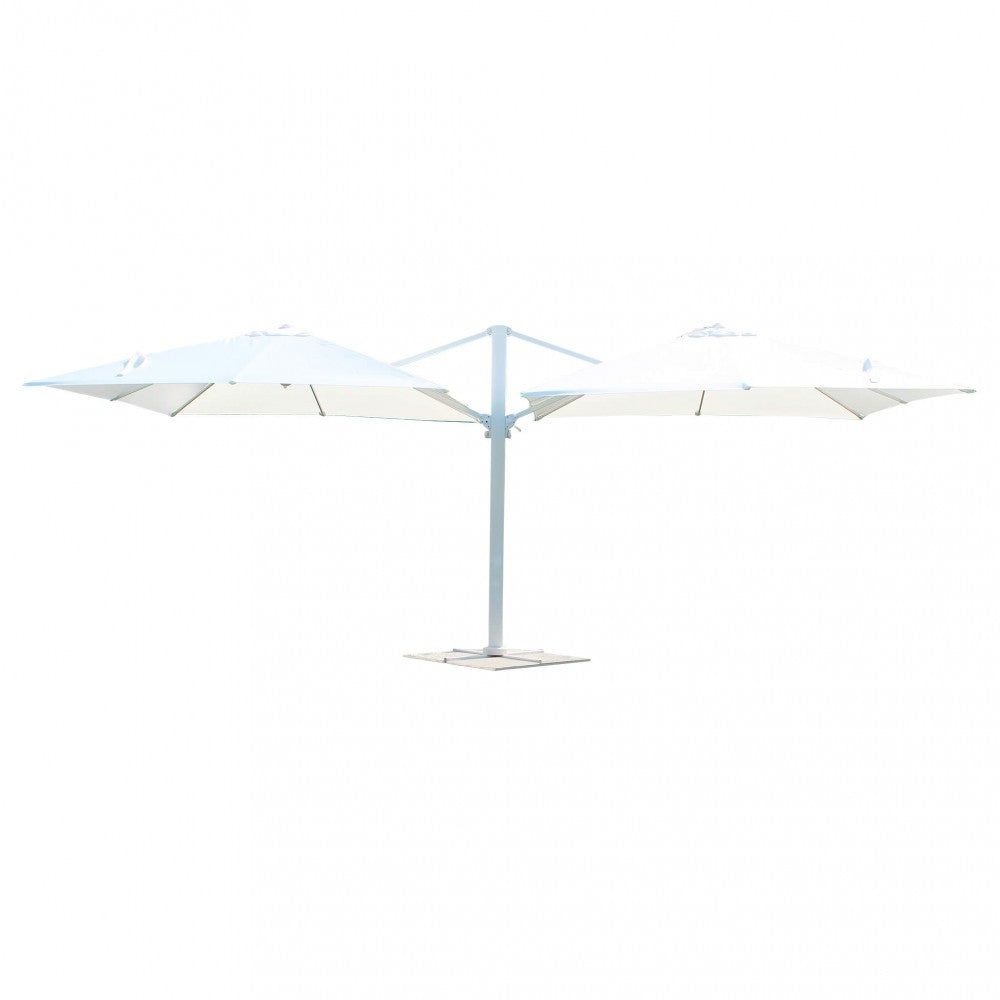 OMBRELLONE DOPPIO 3 X 3 ARCHIMEDE BIANCO TELO BIANCO