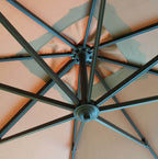OMBRELLONE DOPPIO 3 X 3 ARCHIMEDE ANTRACITE TELO TAUPE