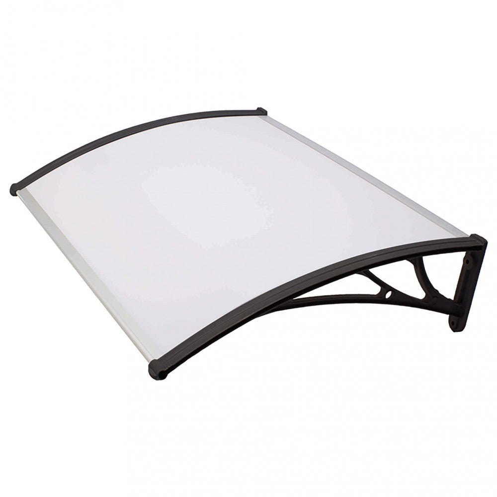 Pensilina 120 x 80 opaca, per Esterno Protezione e Stile con Tettoia in Policarbonato e Braccetti in ABS – Tomaino