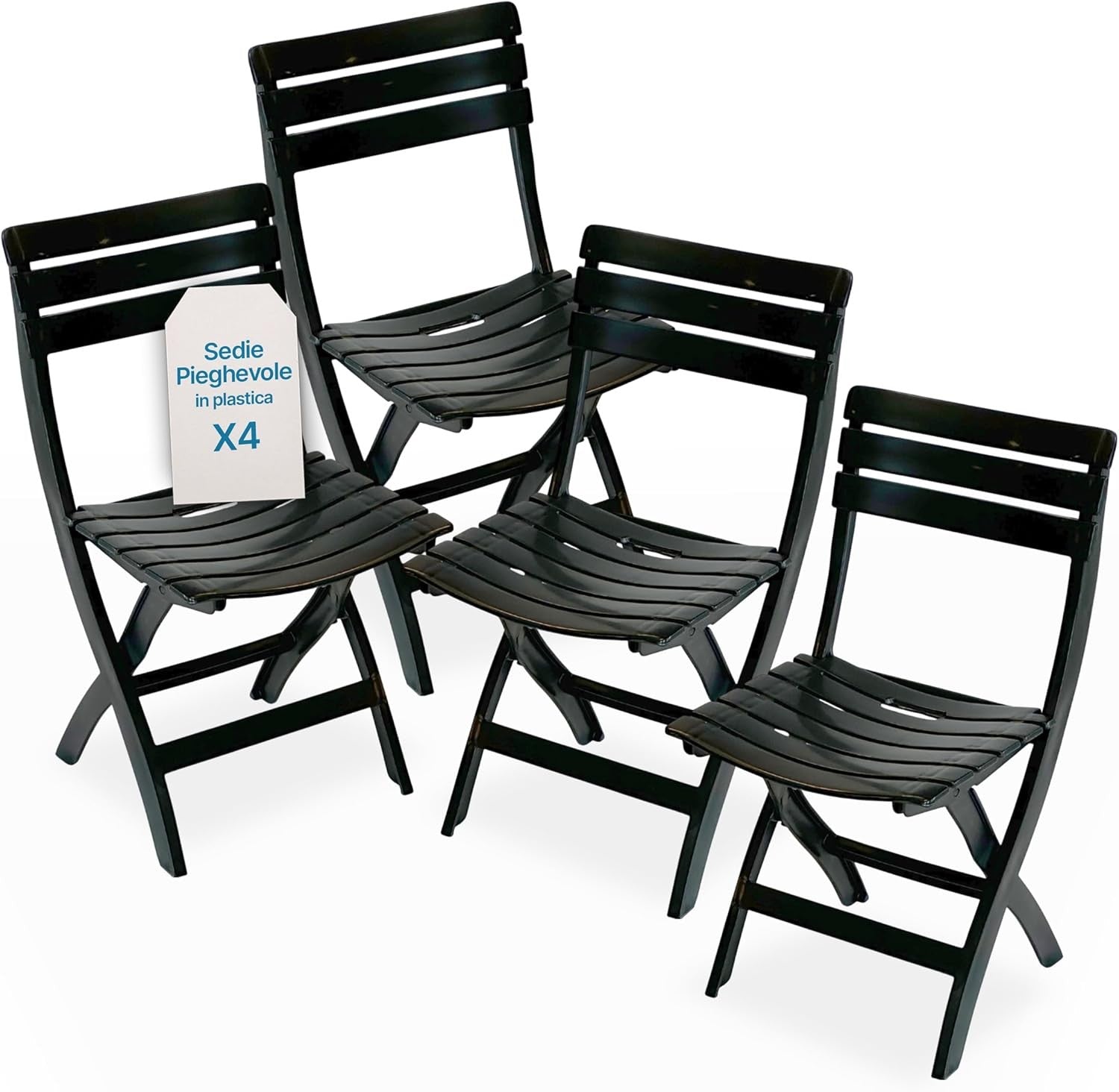 Sedia da giardino in plastica pieghevole Pinta