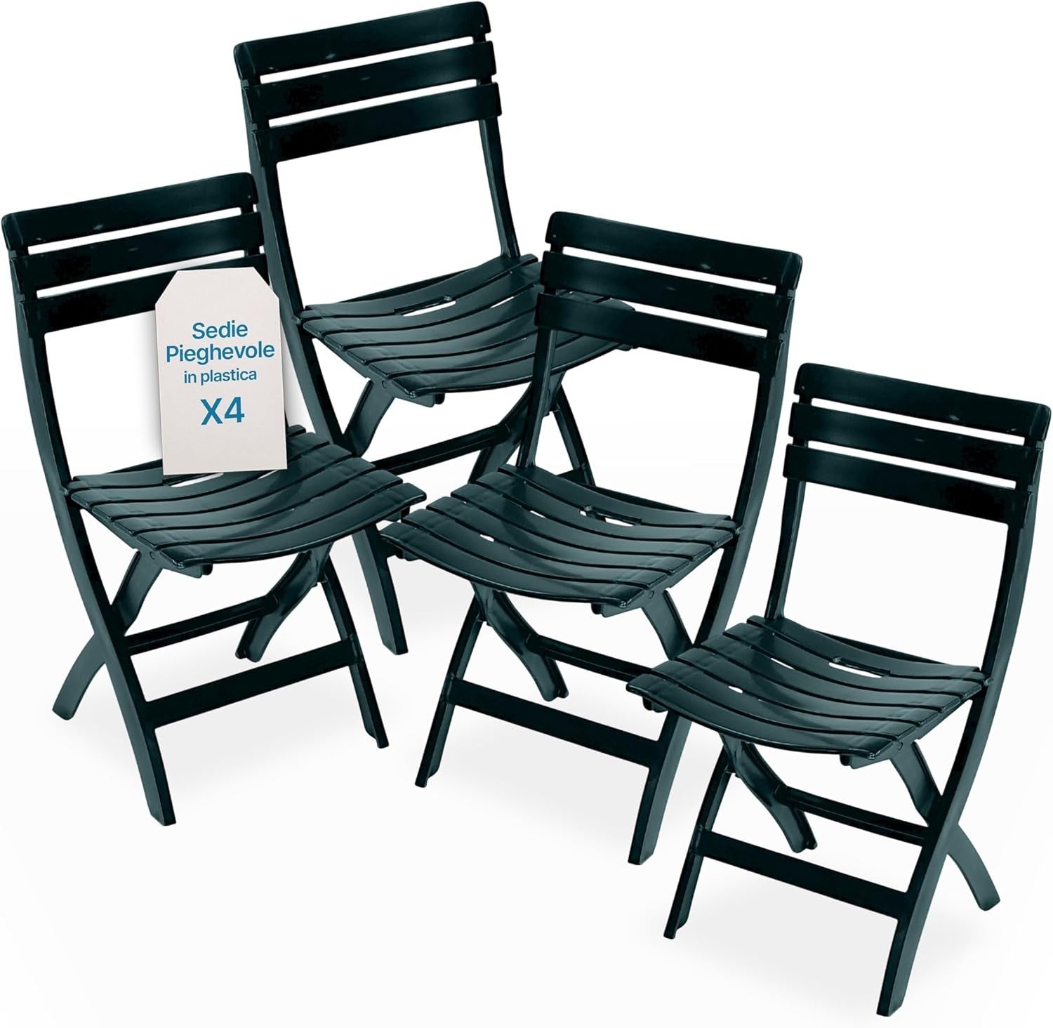 Sedia da giardino in plastica pieghevole Pinta