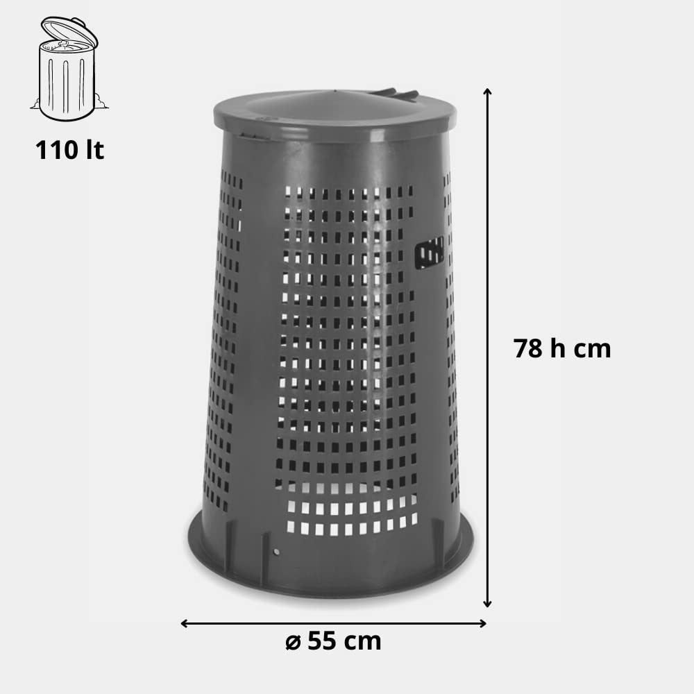 Bidone Spazzatura Esterno 110 lt