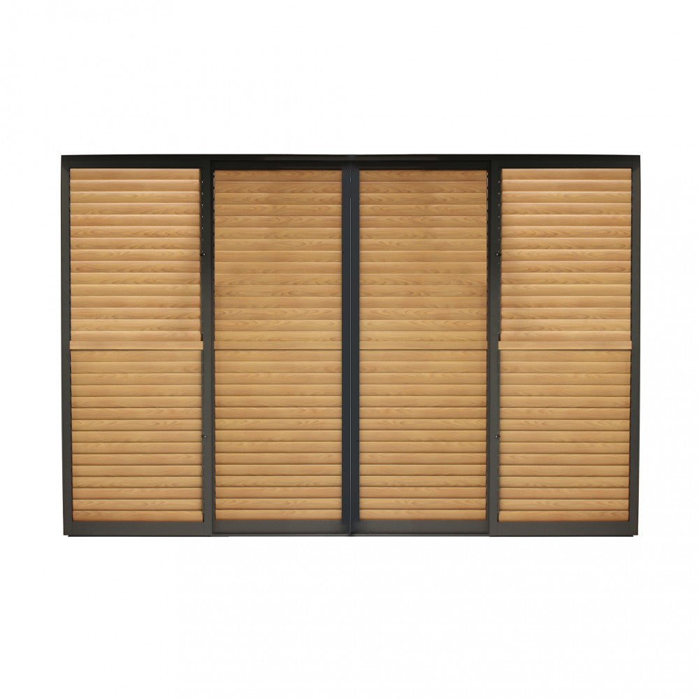 LATERALE SCORREVOLE CON LAMELLE PER LATO DA 4 M PERGOLA BIOCLIMATICA