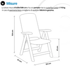Sdraio da giardino in plastica Carmen