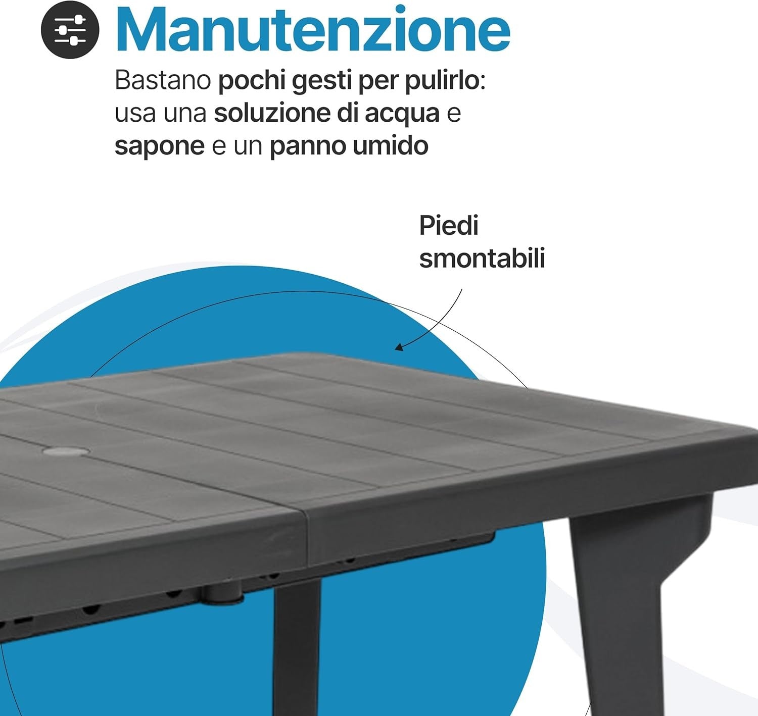 Tavolo da giardino allungabile in plastica Bergen