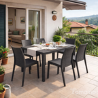 Tavolo e sedie da Giardino in Plastica – Set Primavera