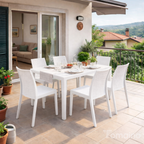 Tavolo e sedie da Giardino in Plastica – Set Primavera