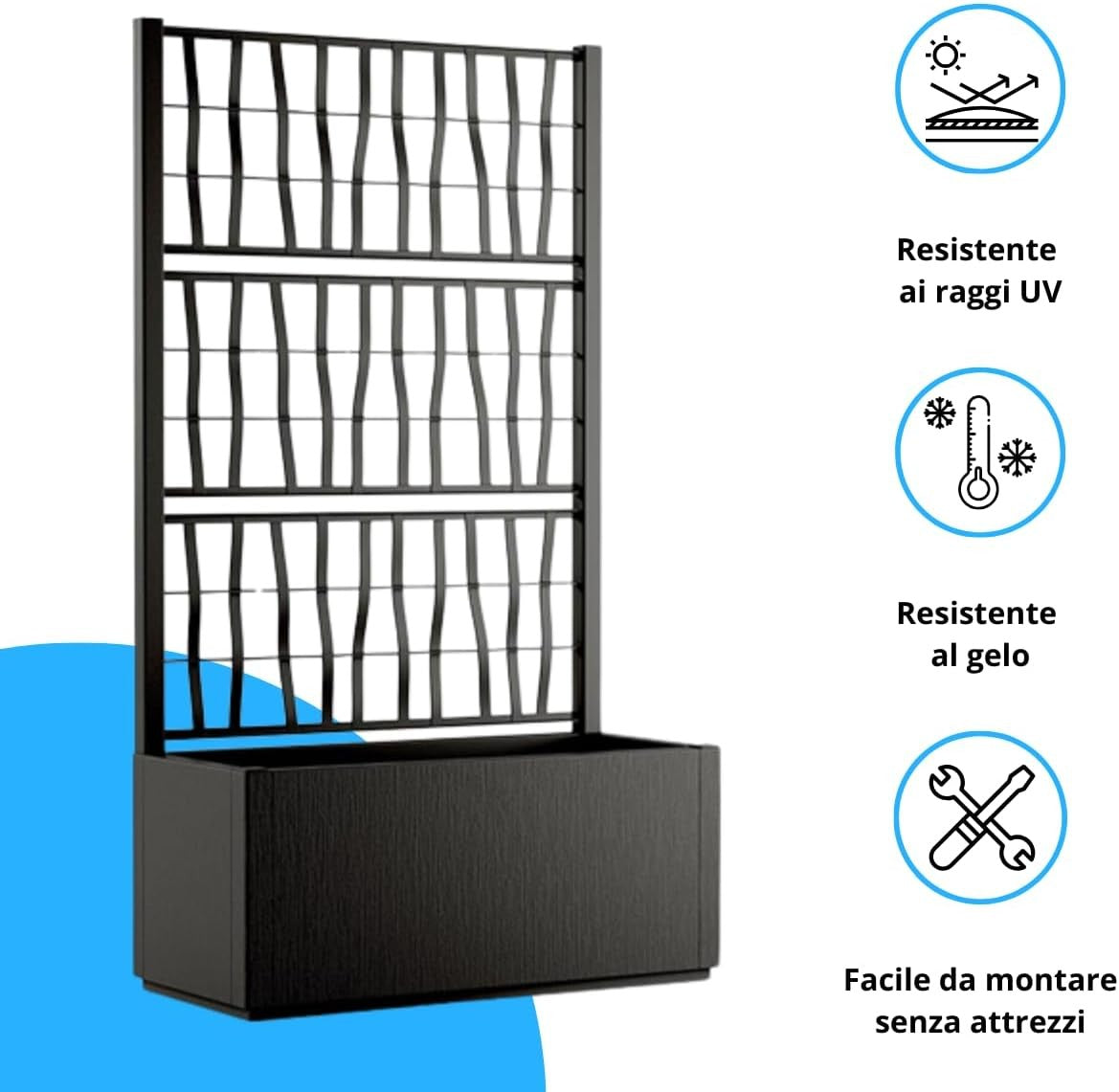 Prolunga per fioriera in plastica Ethica