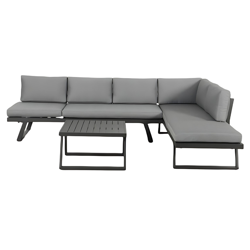 Set Angolare Tunisi in alluminio con Divanetto / Lettino
