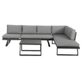 Set Angolare Tunisi in alluminio con Divanetto / Lettino