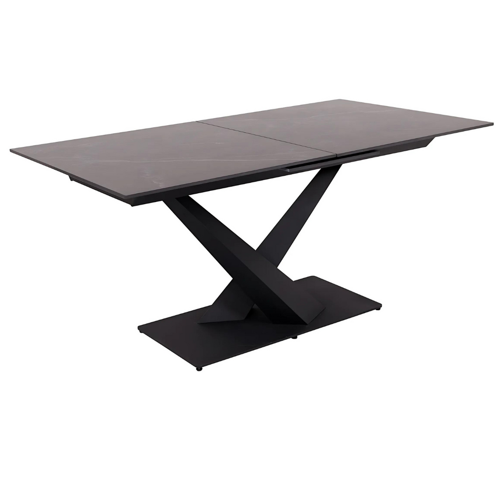 Tavolo da pranzo allungabile Oliver piano ceramica effetto marmo