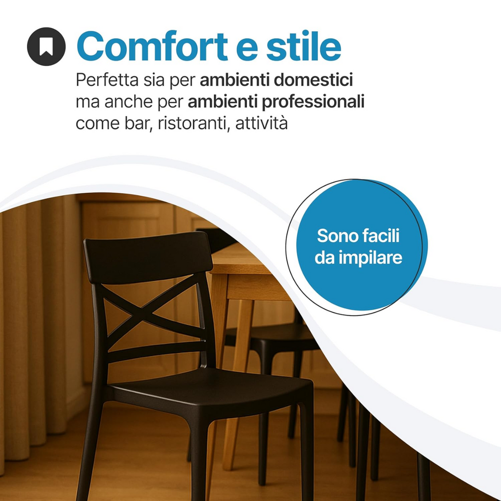 Sedia Croix interno esterno plastica