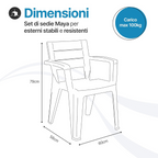Sedia Emma in plastica per esterno