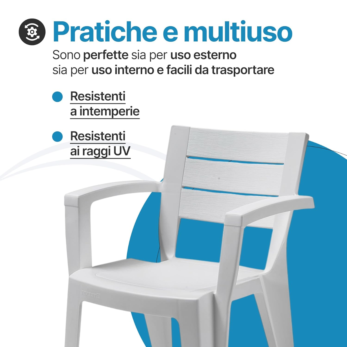 Sedia Emma in plastica per esterno