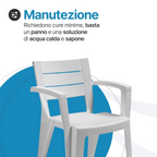 Sedia Emma in plastica per esterno