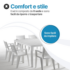 Sedia Emma in plastica per esterno