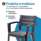 Sedia Emma in plastica per esterno
