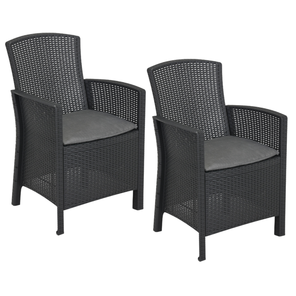 Sedia da giardino in plastica Raya - 2pz