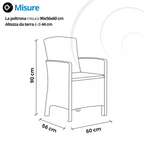 Sedia da giardino in plastica Raya - 2pz