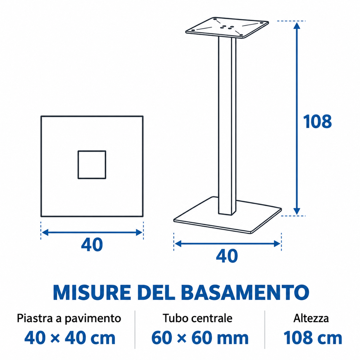 dettagli basamento tavolo ba5005