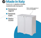 Armadietto da balcone in plastica – Simplex 2 ante 2 vani