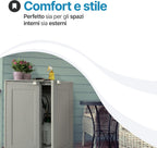 Armadietto da balcone in plastica – Simplex 2 ante 2 vani